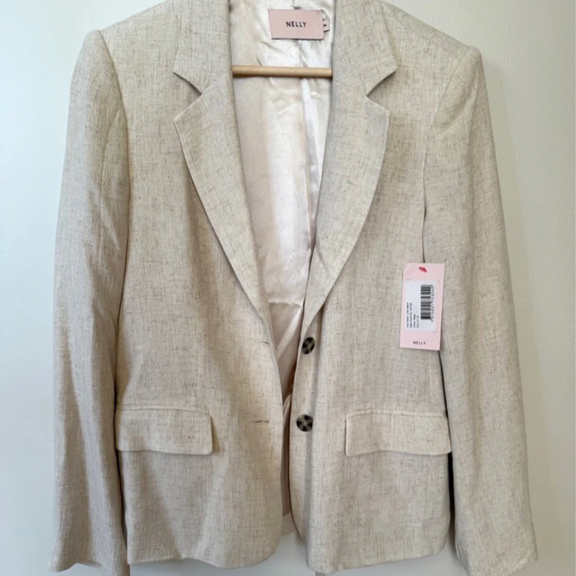 Linnekavaj beige oversize från Nelly strl 34 - 1