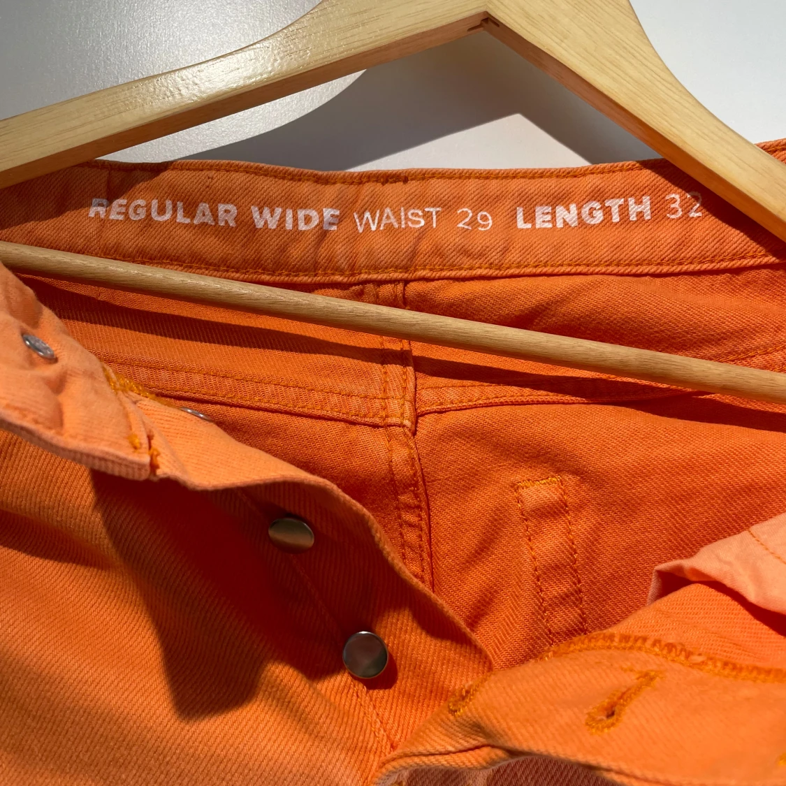 Orange wide jeans, midwaist, W29 L32 - 2