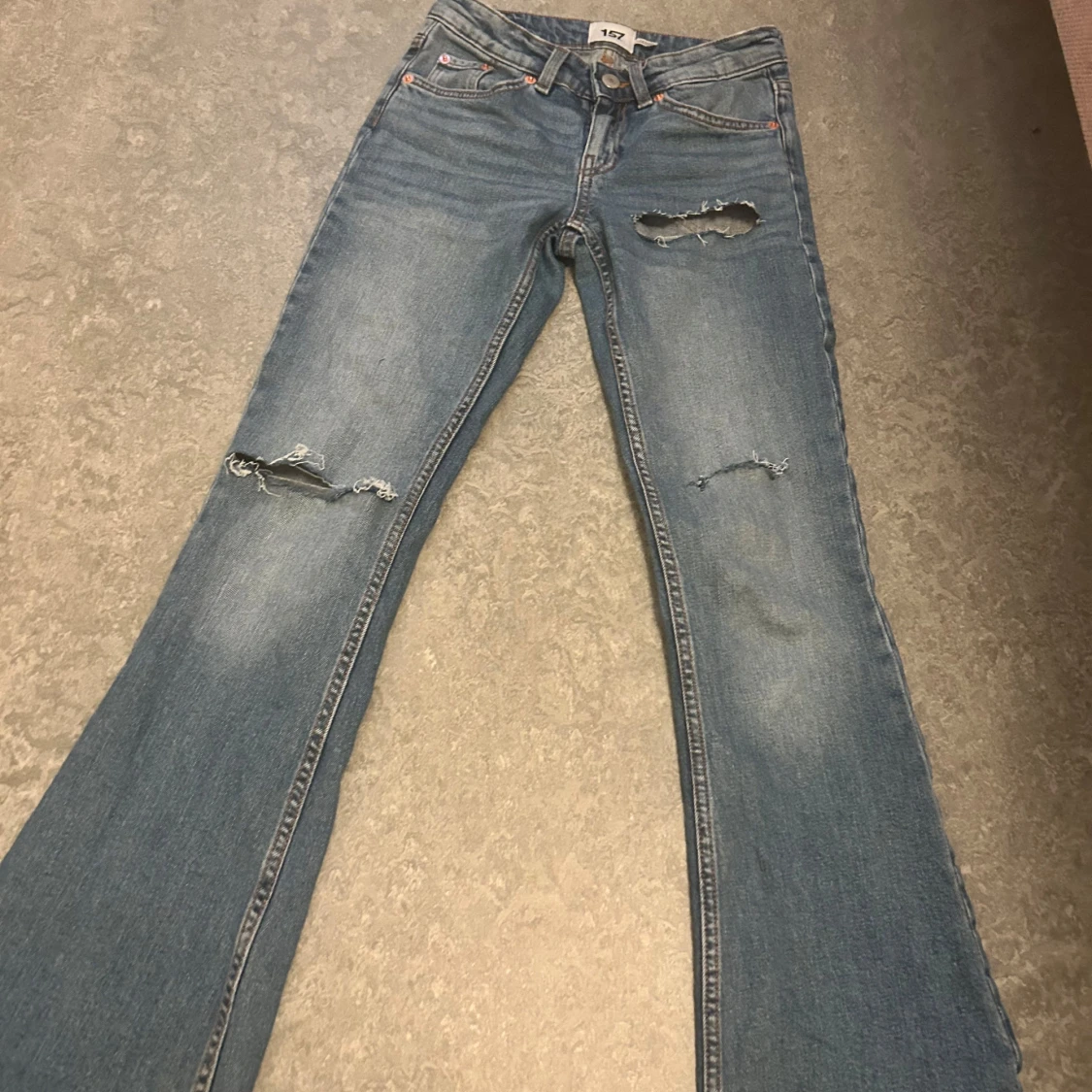 Blå bootcut jeans från 157 lowboot - 1