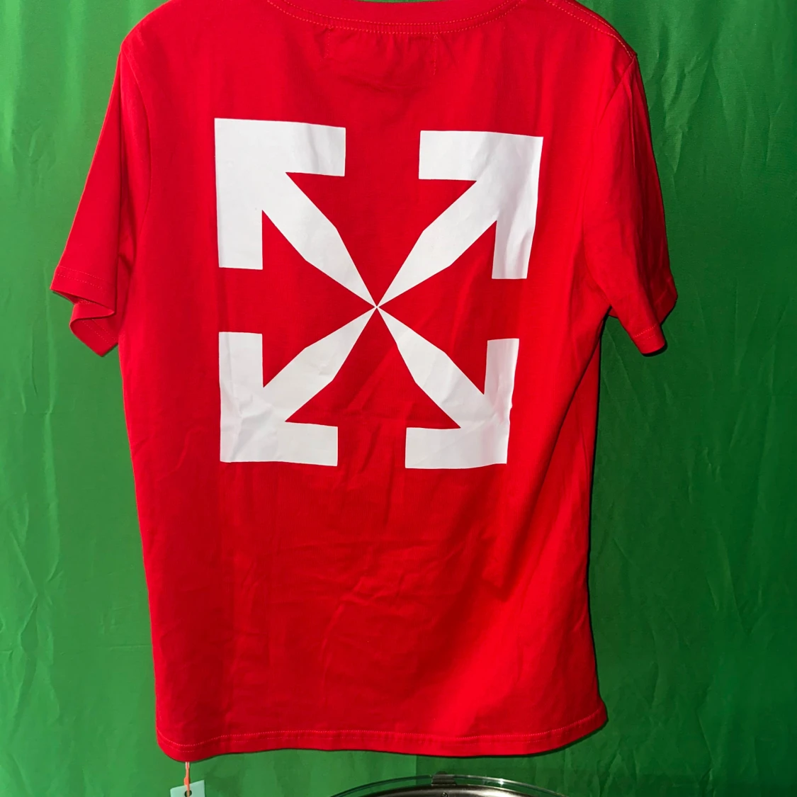 Röd Off-White t-shirt med Mona Lisa print - 1