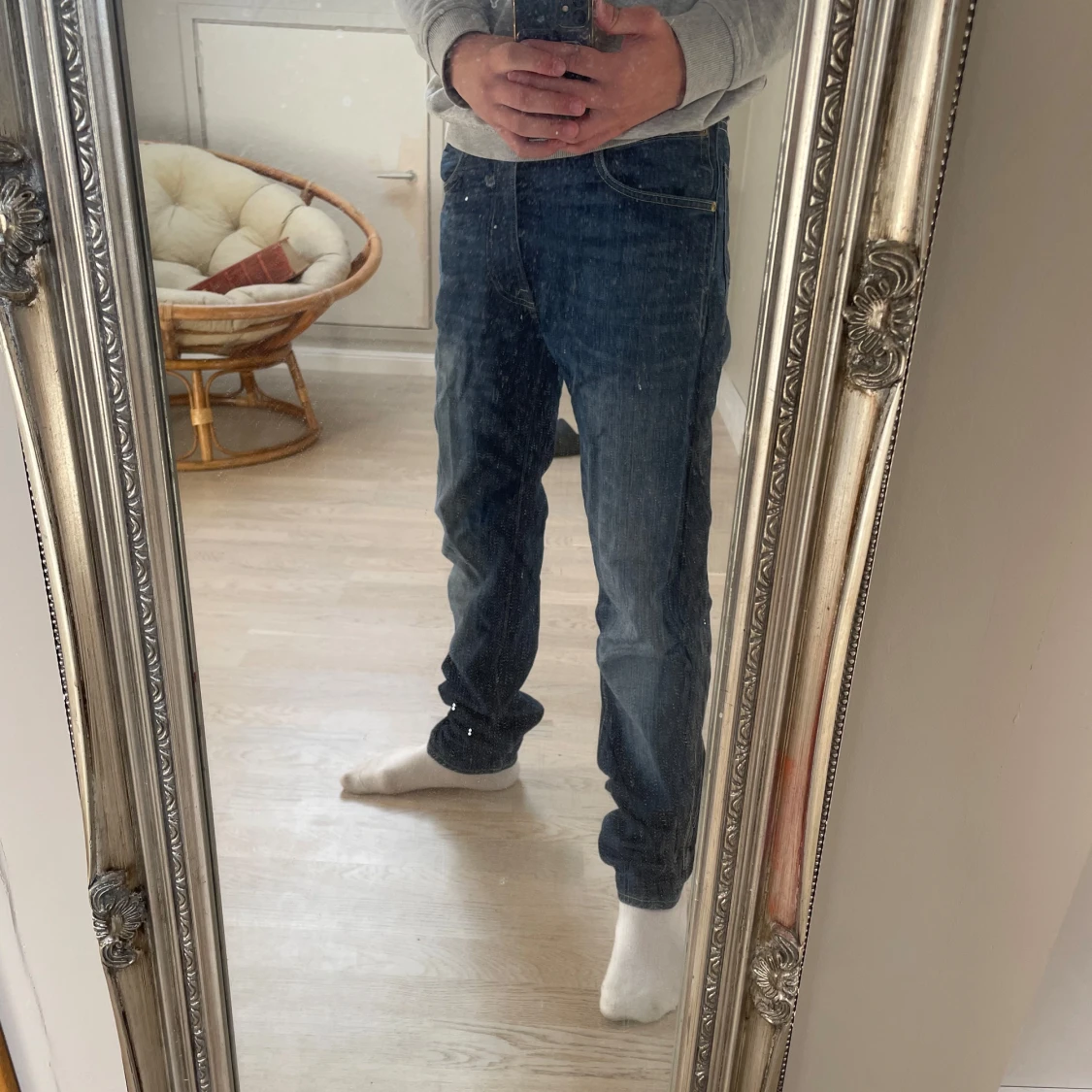 Levi's 501 blå jeans straight fit - 4