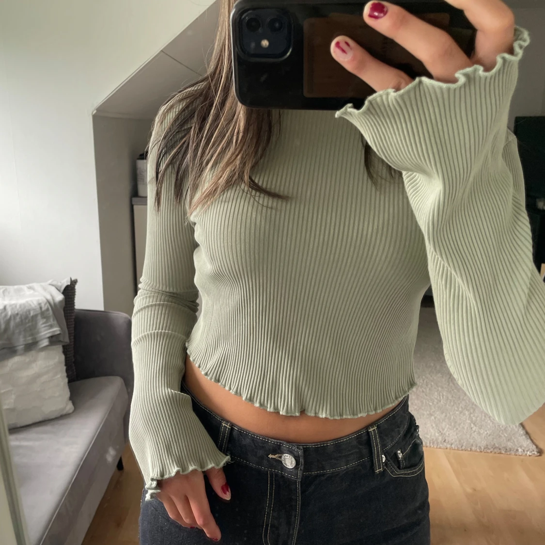 Ljusgrön ribbad tröja från NA-KD - 4
