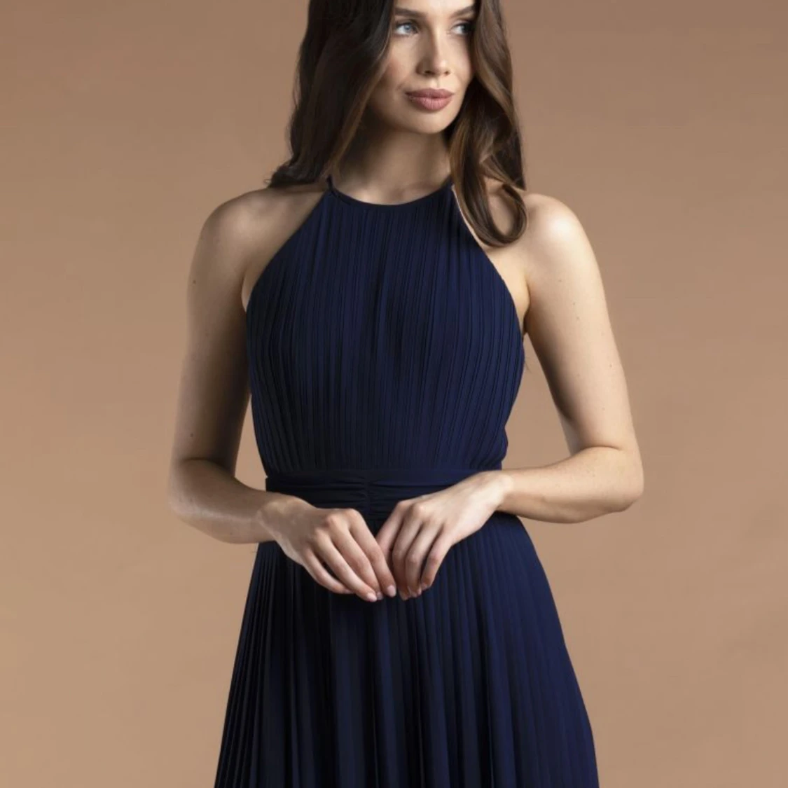 Marinblå långklänning - 1