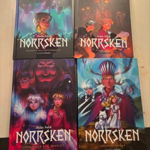 Norrsken - Norrsken är en färgstark och spännande tecknad serie fylld av magi, äventyr och nordisk mystik. Perfekt för unga som gillar fantasy, starka karaktärer och episka resor i en sagolik värld. Illustrationerna är levande och berättelsen engagerar från första sidan.
