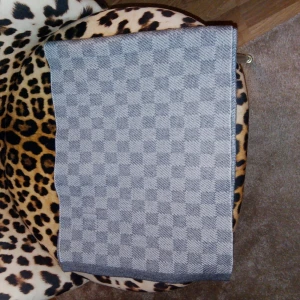 Grå halsduk från Louis Vuitton - Snygg grå halsduk från Louis Vuitton. Fick i julklapp men aldrig använd. 1000kr eller bud