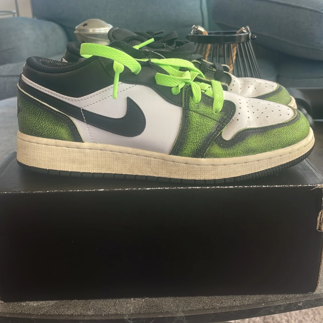 Nike Air Jordan 1 Low svart/grön
