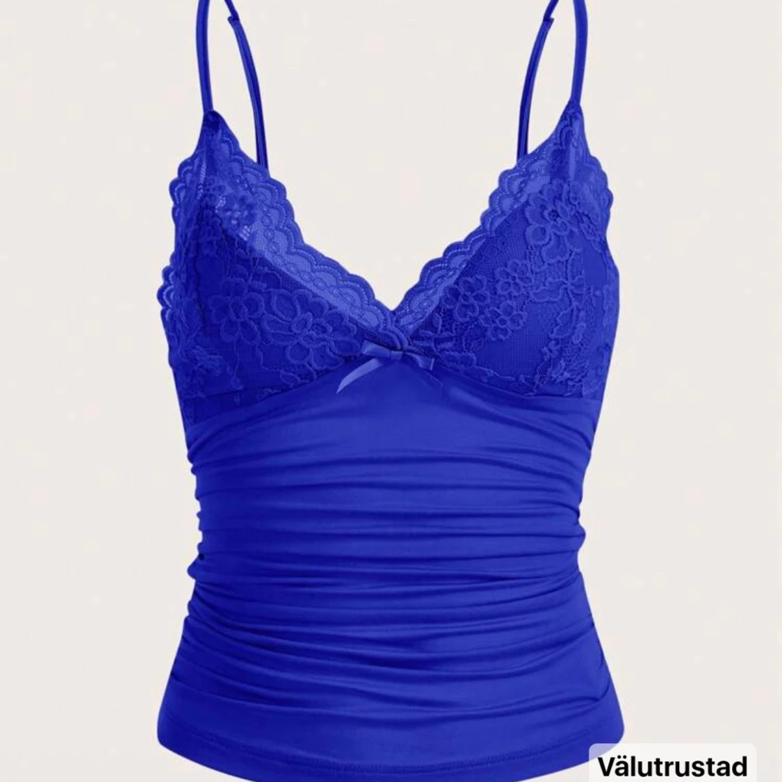 Blå spetslinnetopp från Shein