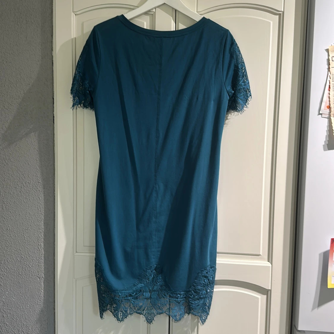 Blå kortklänning med spets från Vila - 1