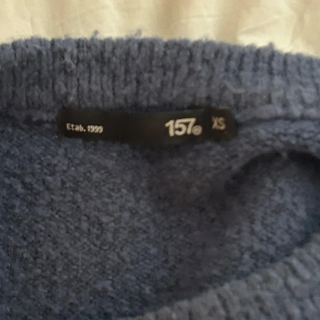 Blå stickad tröja från 157 - 2