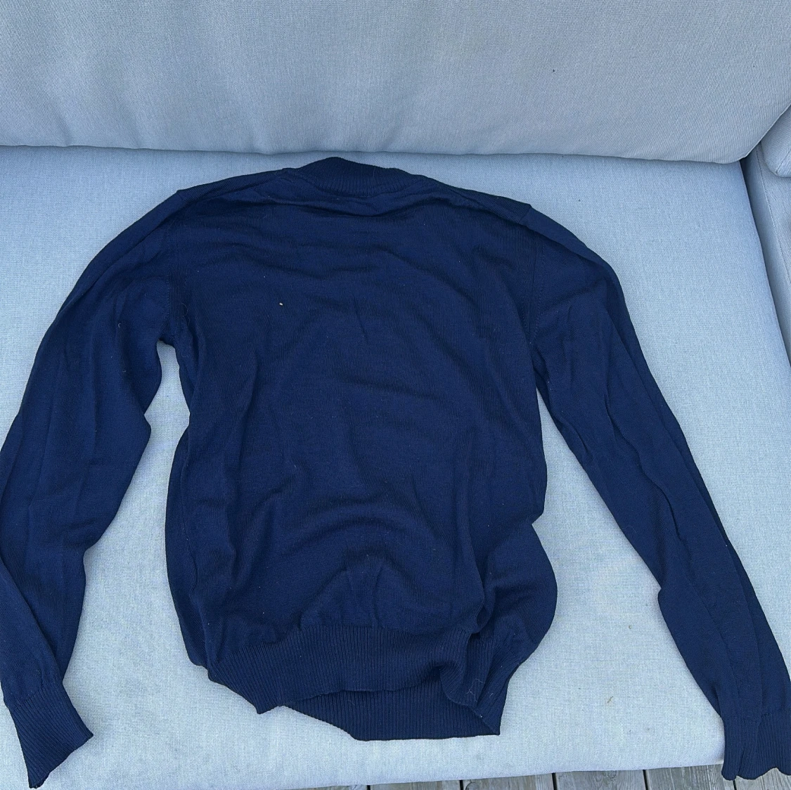 Marinblå stickad tröja Stenströms - 1