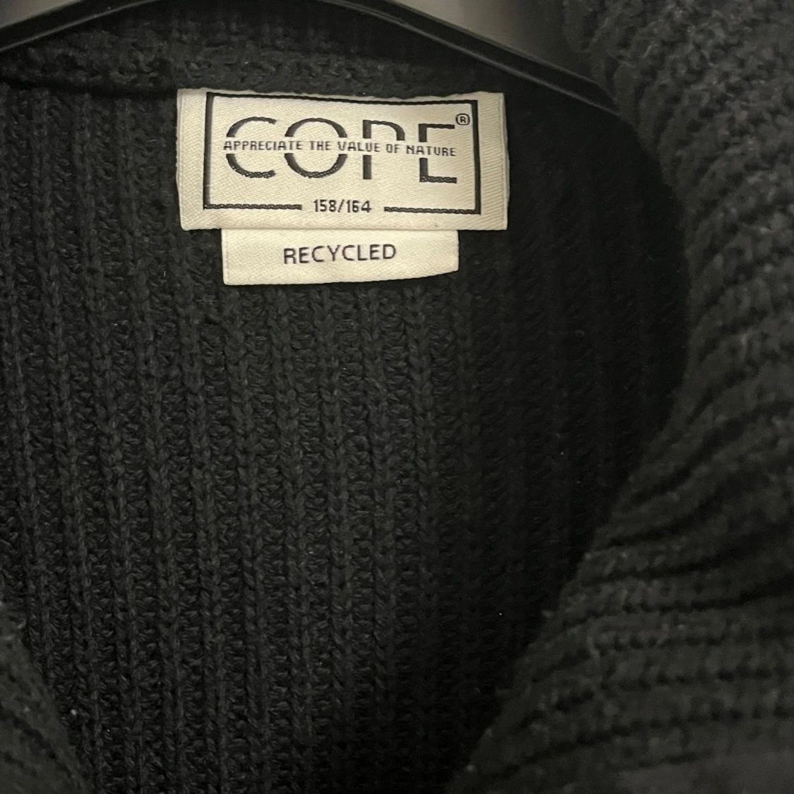 Svart stickad half zip-tröja COPE - 2