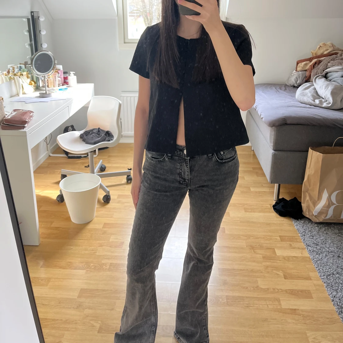 Grå Jeans - 1