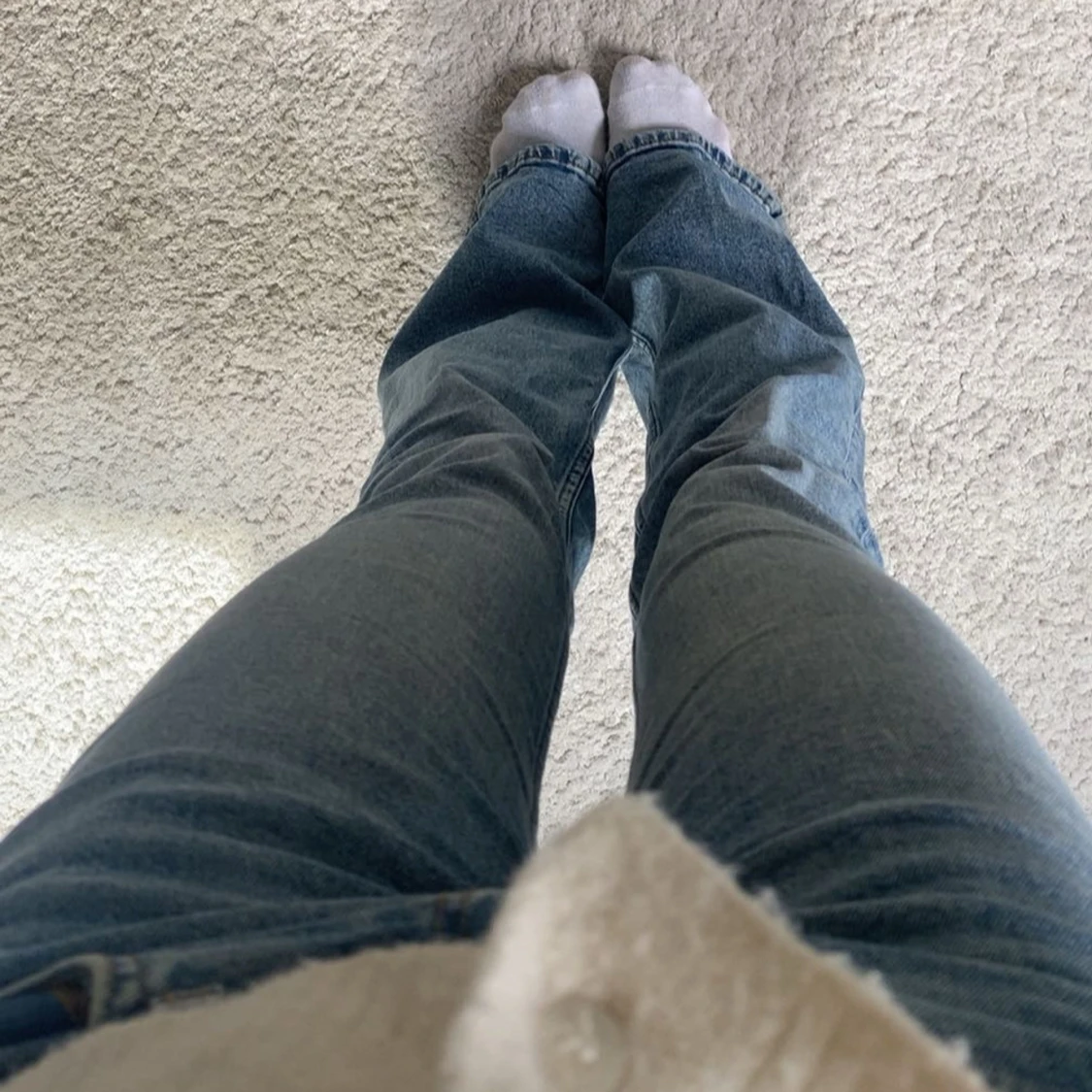 Blå bootcut jeans  - 2