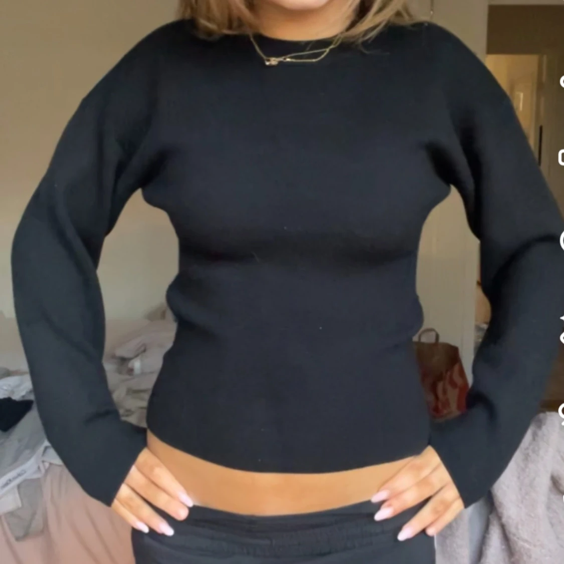 Svart långärmad tröja