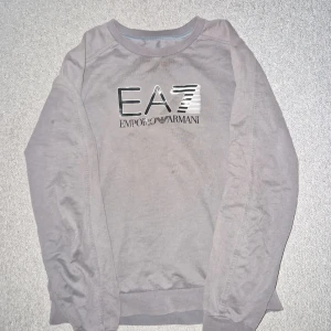Grå tröja från Emporio Armani - Säljer en stilren grå tröja från Emporio Armani med EA7-logga på framsidan. Tröjan har långa ärmar och rund halsringning. Perfekt för en avslappnad och trendig look.