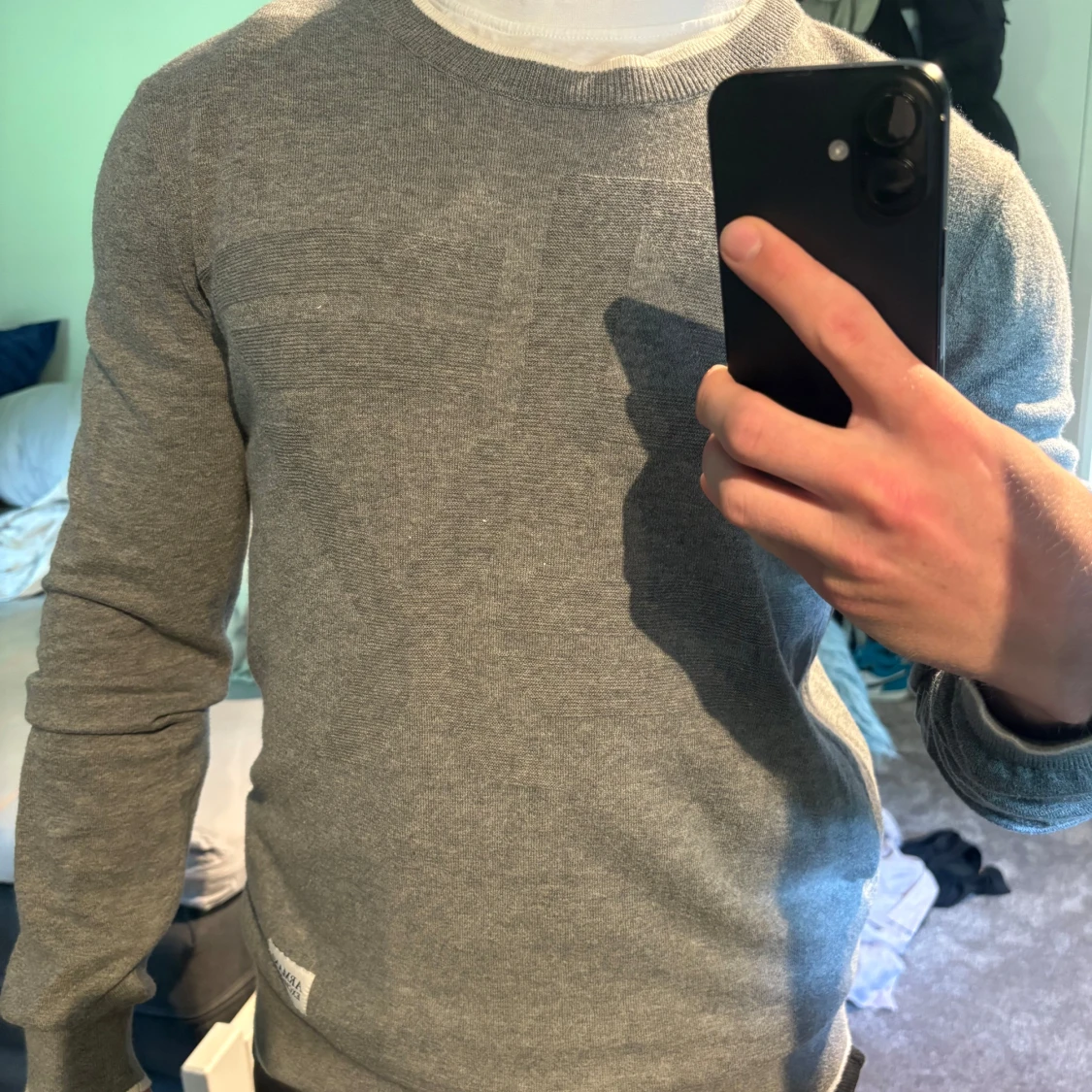 Grå stickad tröja Armani Exchange