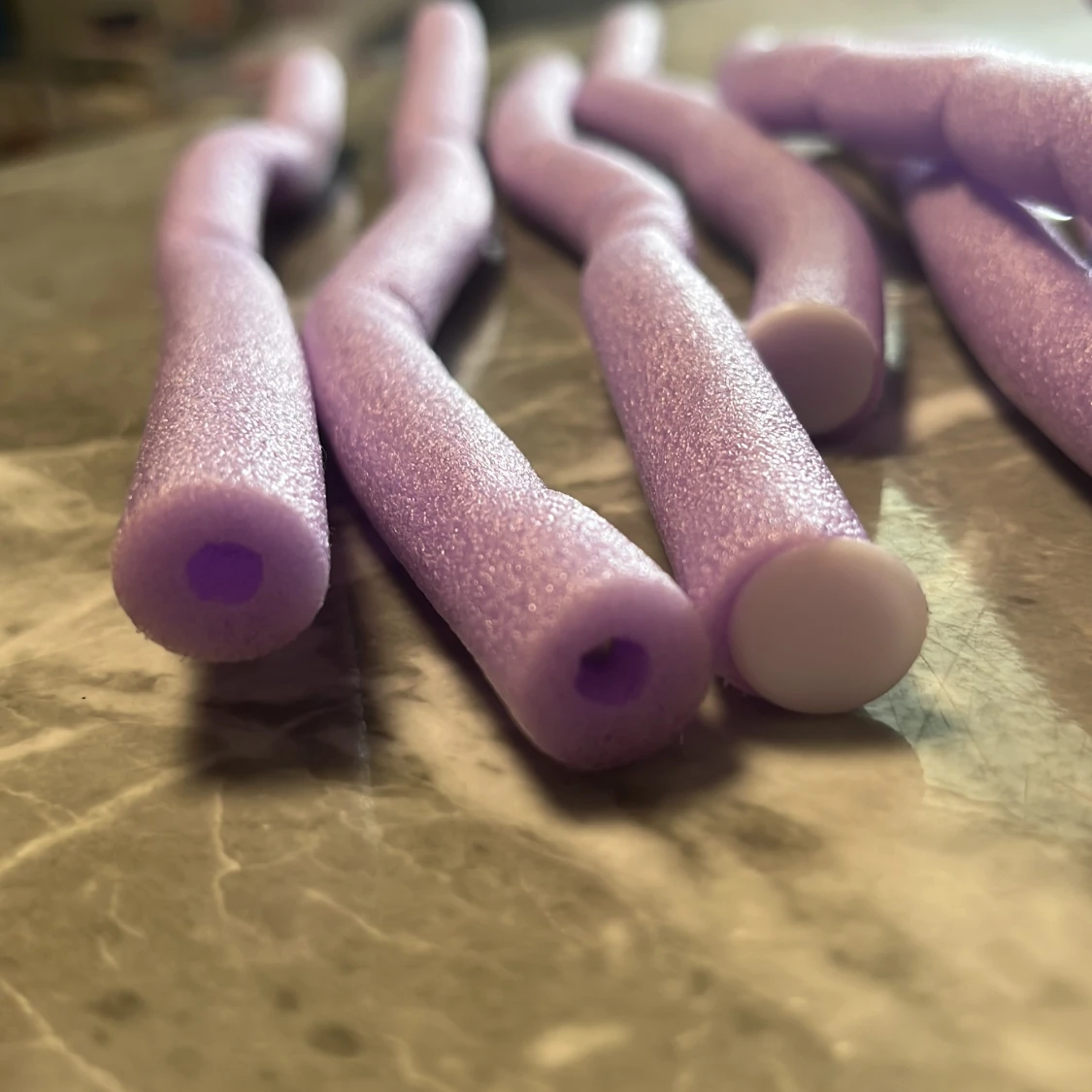 Lila mjuka hårböjare - 1