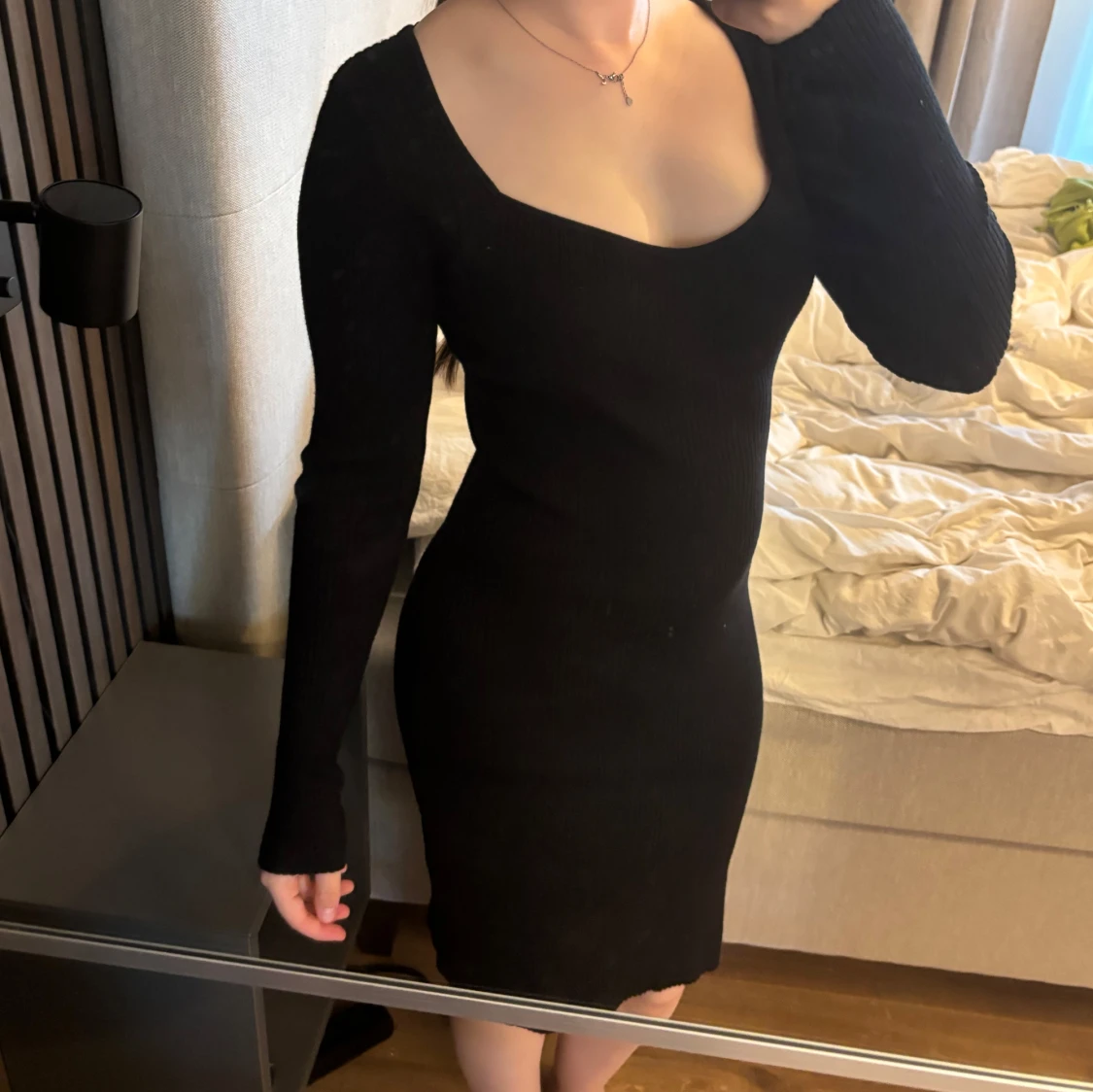 Svart ribbad klänning Vero Moda