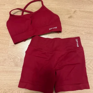 Träningsett - Setet är i väldigt gott skick. Storleken i toppen är M, men passar mig som är en S, samt att storlek i shorts är S. EJ äkta