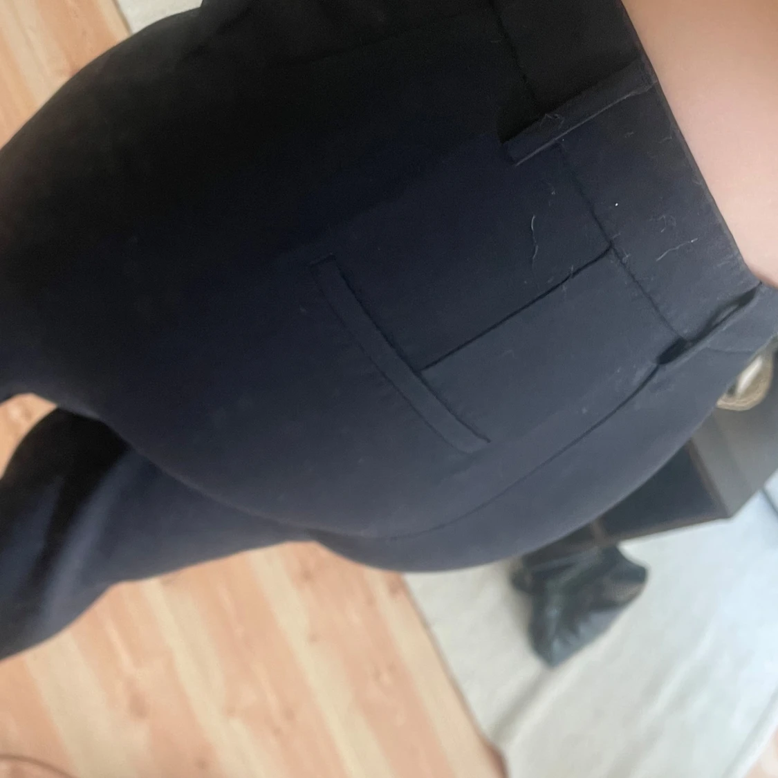 Svarta kostymbyxor rak passform - 2