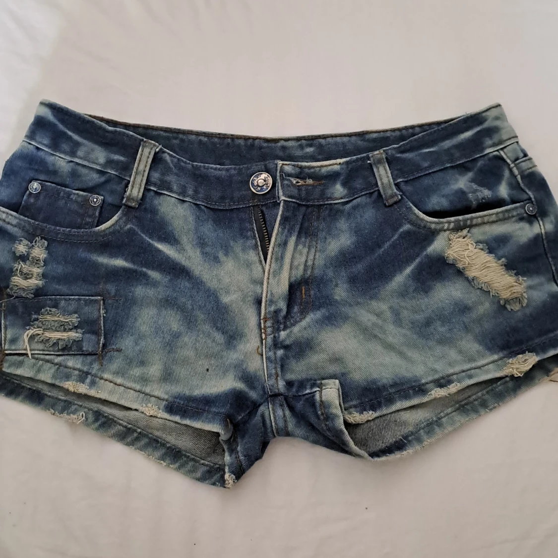 Blåa low waist jeans shorts