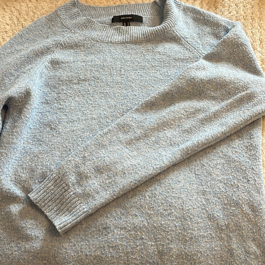 Ljusblå stickad tröja Vero Moda - 1