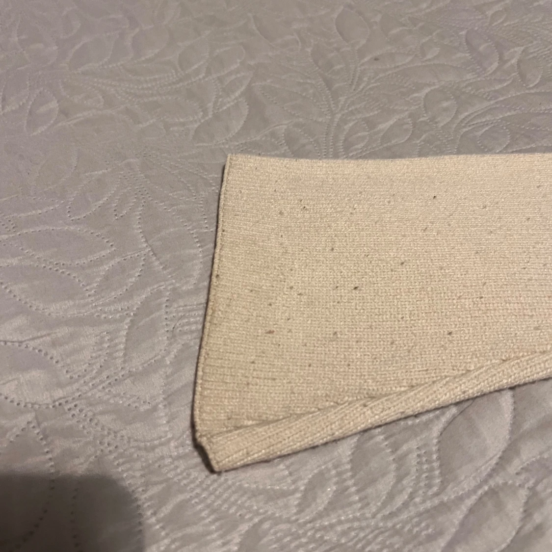 Beige ribbad långärmad tröja - 2