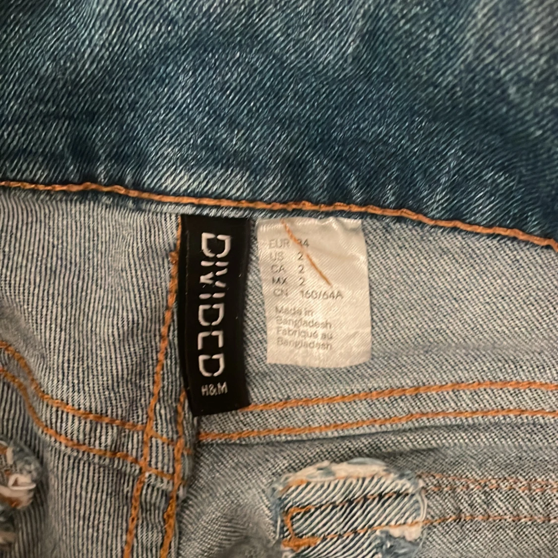 Blå jeans från H&M Divided lowwaist - 2