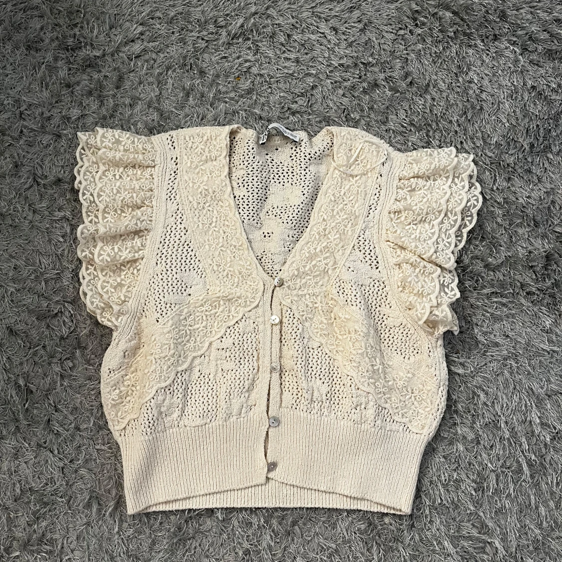 Vit spetsblus från Zara