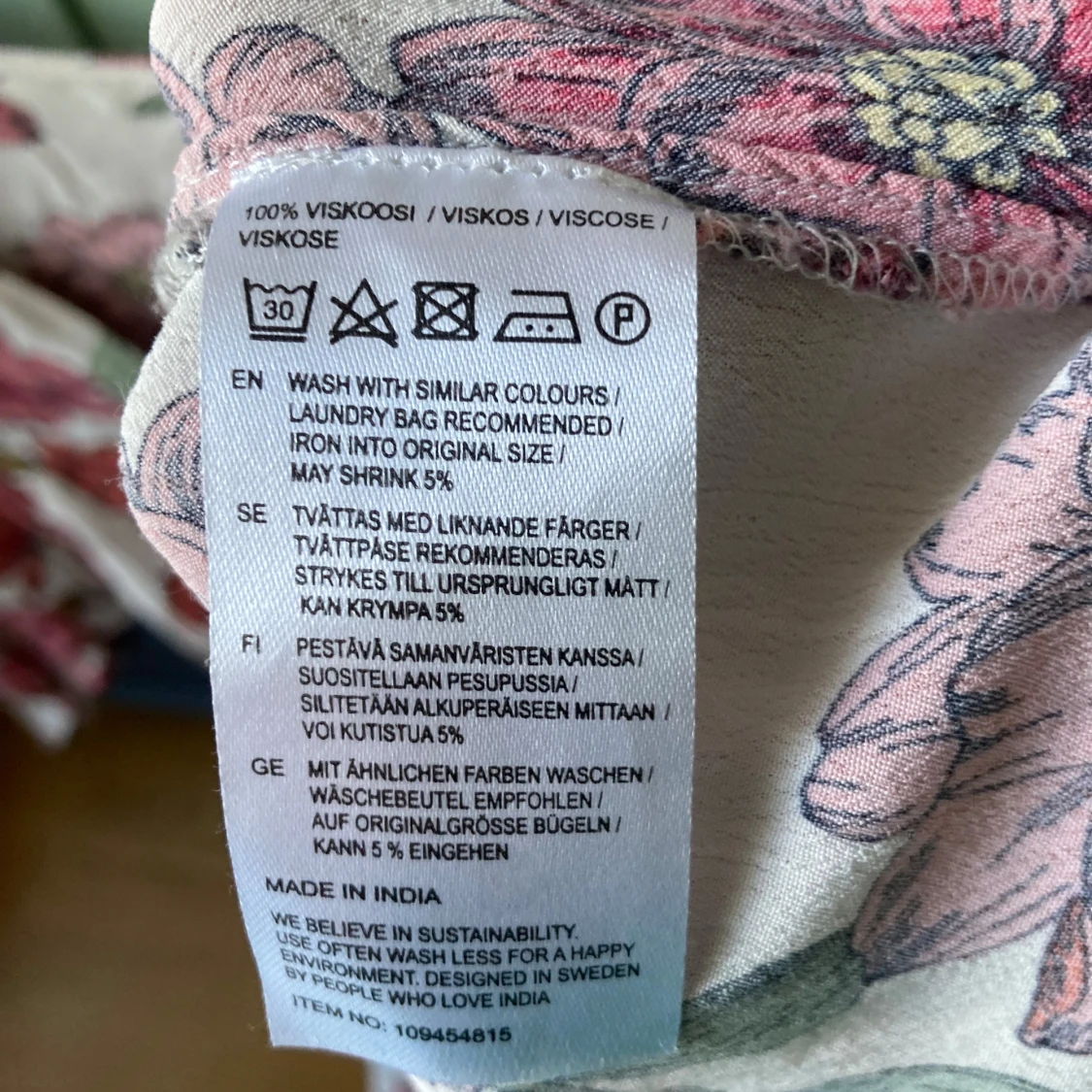 🍒Blommig v-ringad klänning🍒 - 2