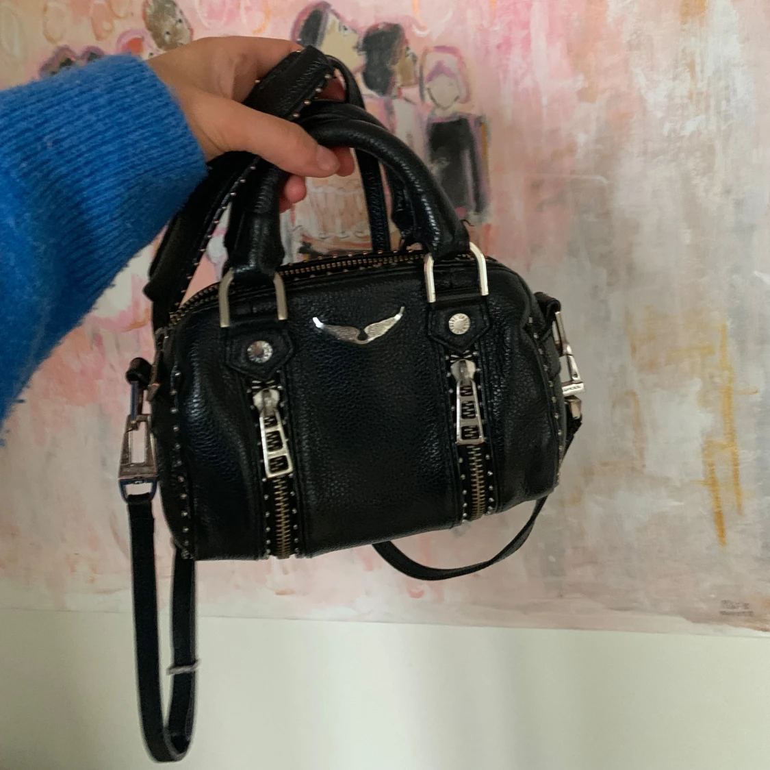 Svart Zadig & Voltaire handväska i skinn