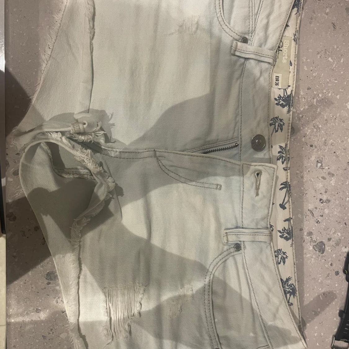 Vita jeansshorts - 2