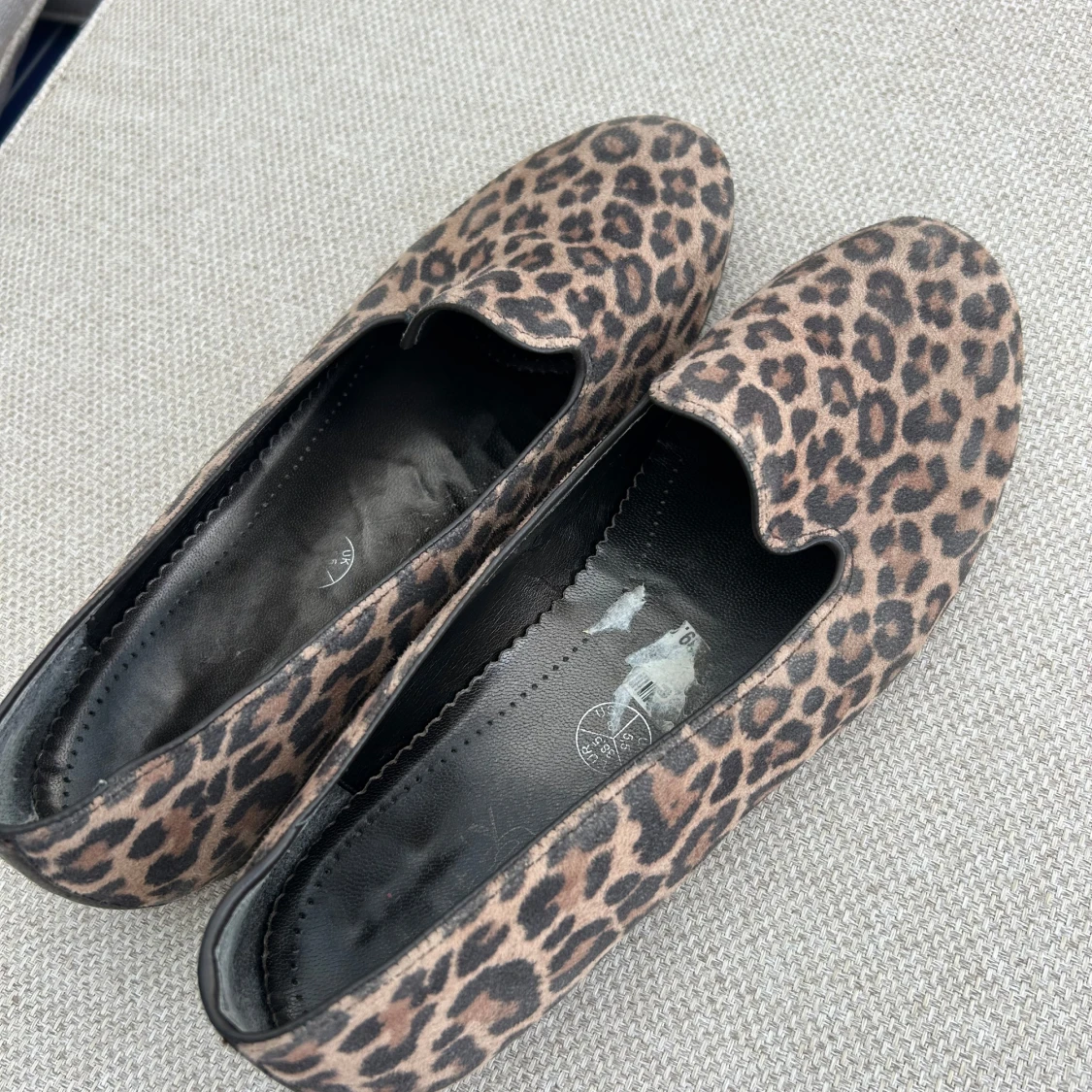 Leopardmönstrade ballerinaskor - 1