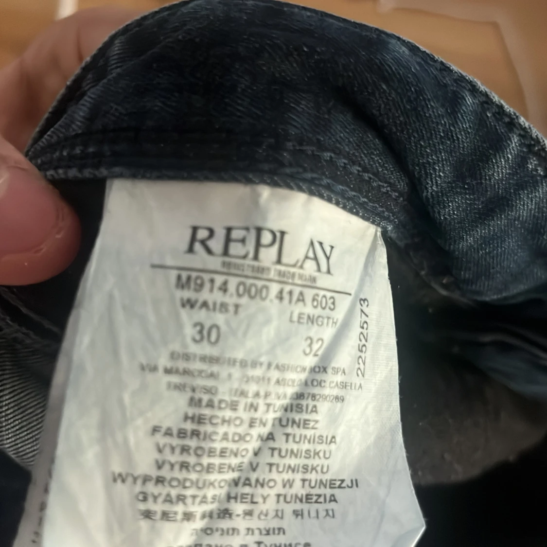 Blå Replay jeans slim fit W30 L32 - 1