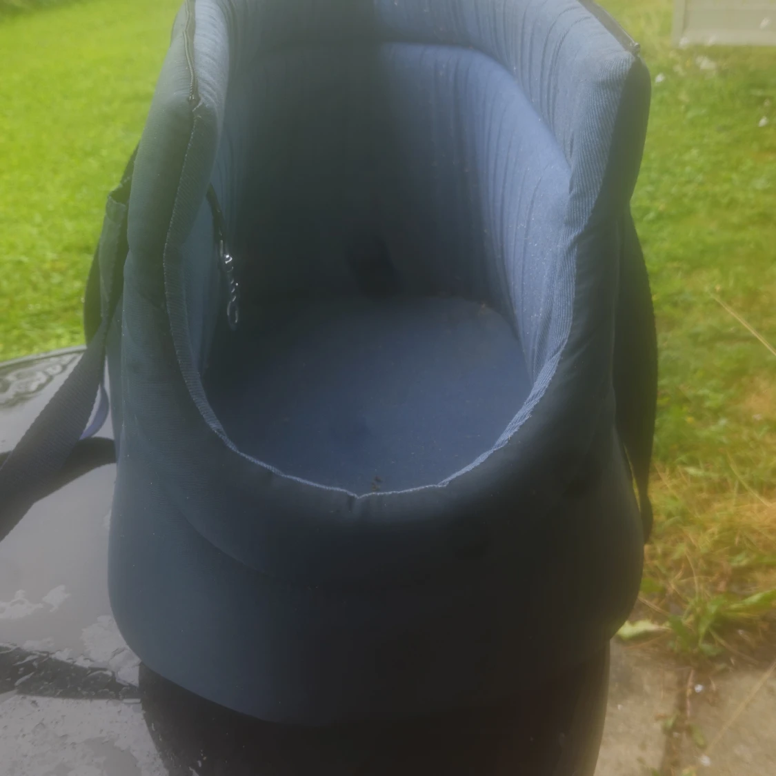 Mörkblå väska för hund/katt/överdimensionerad hamster - 1