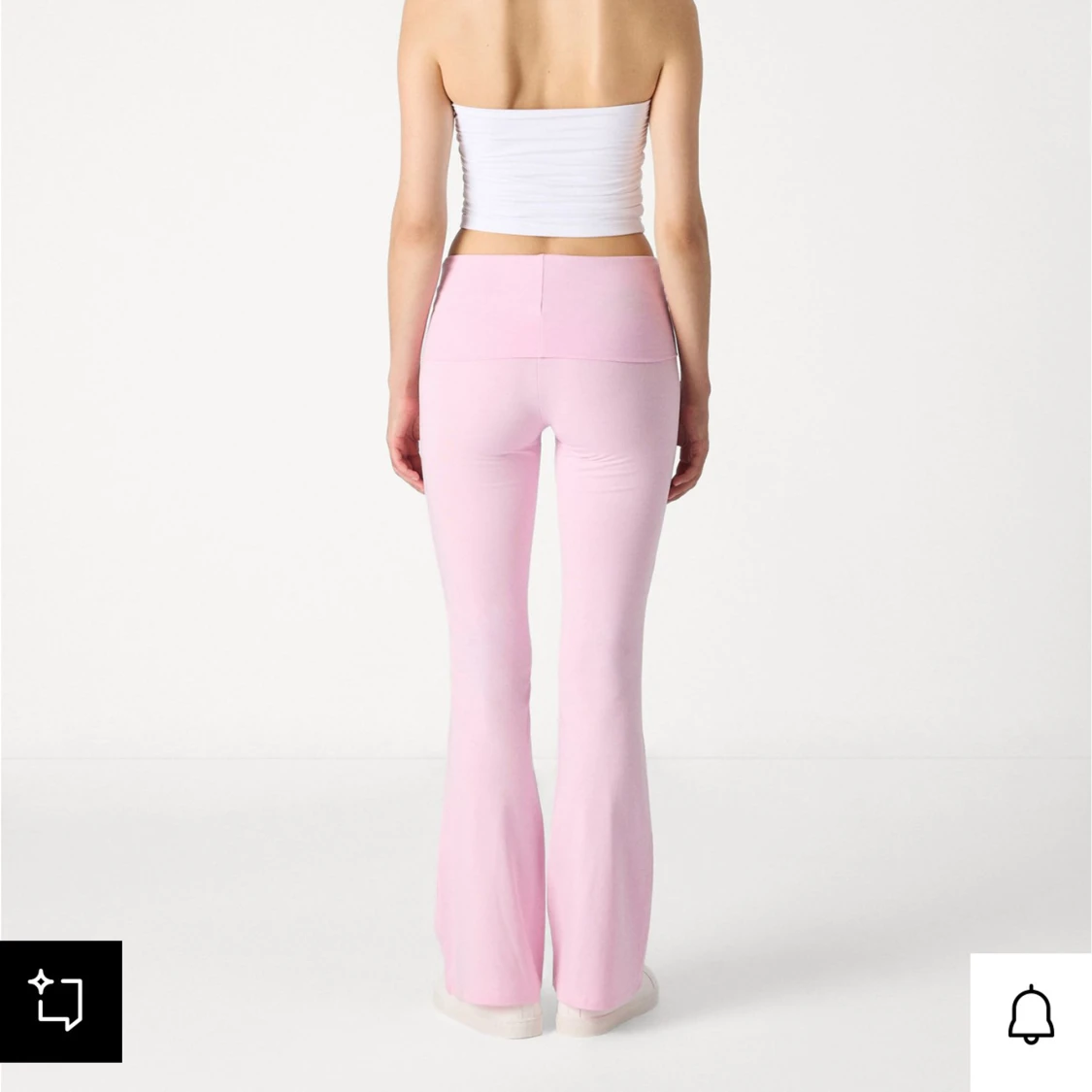 Soft touch folded trouser pink yogapants - 1