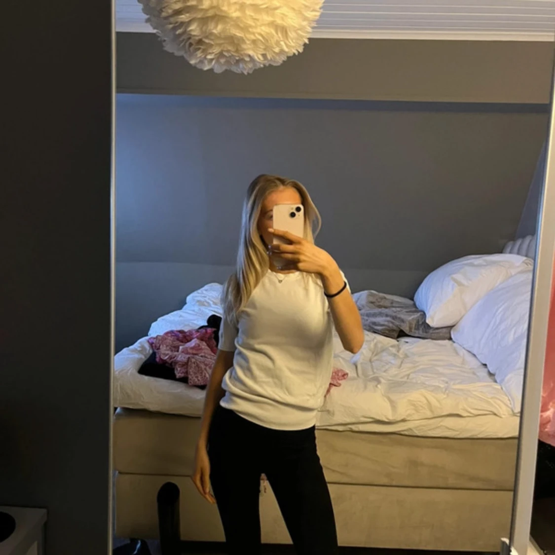 Vit stickad kortärmad tröja från Zara - 1