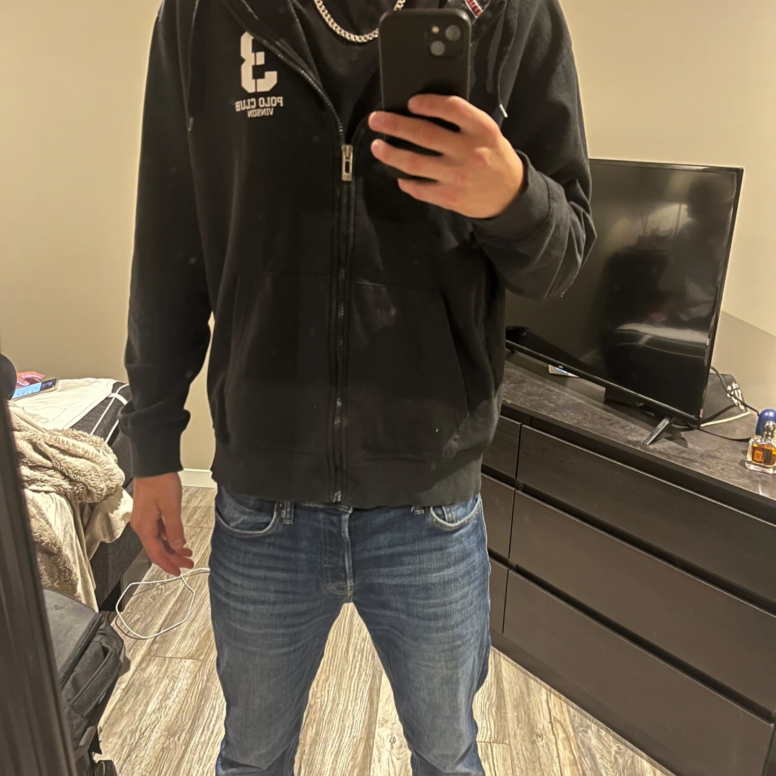 Vinson Polo Club Svart hoodie - 1