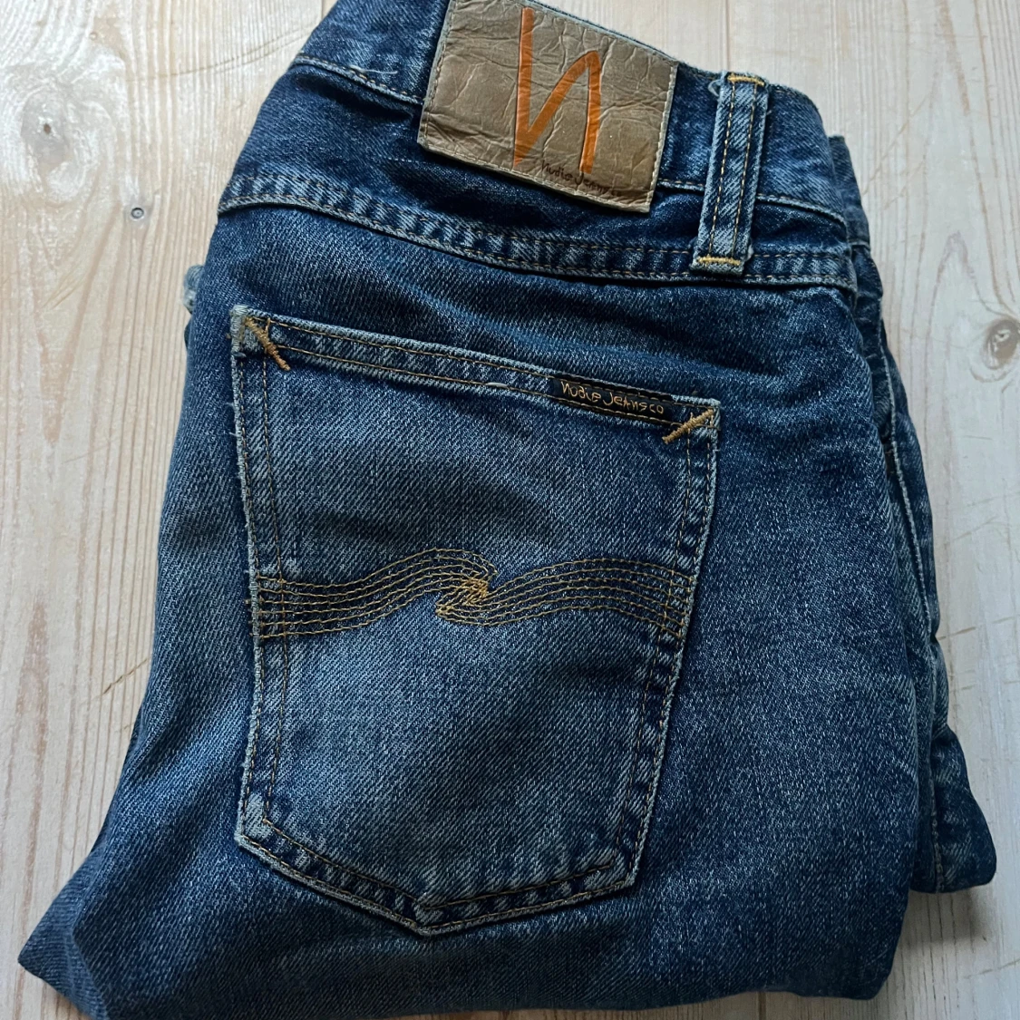 Nudie Jeans blå jeansbyxor 28/30 - 4