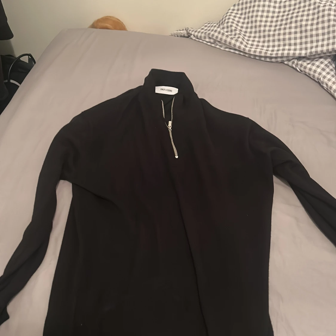 Svart half zip tröja Only & Sons