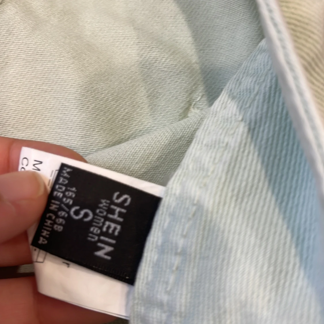 Pastellgröna/blå baggy jeans - 3