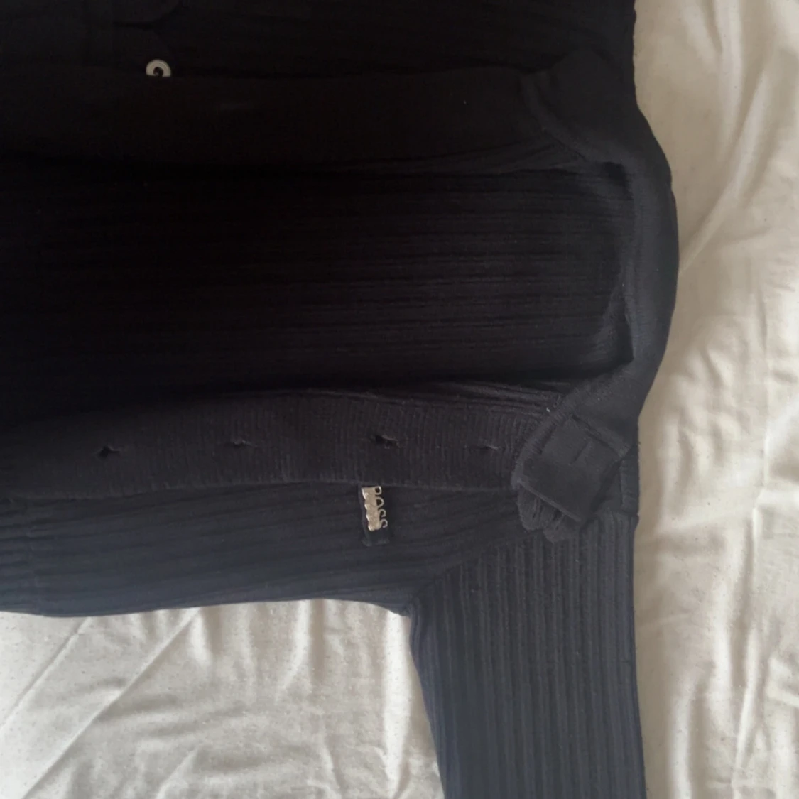 Svart ribbad kofta från BOSS