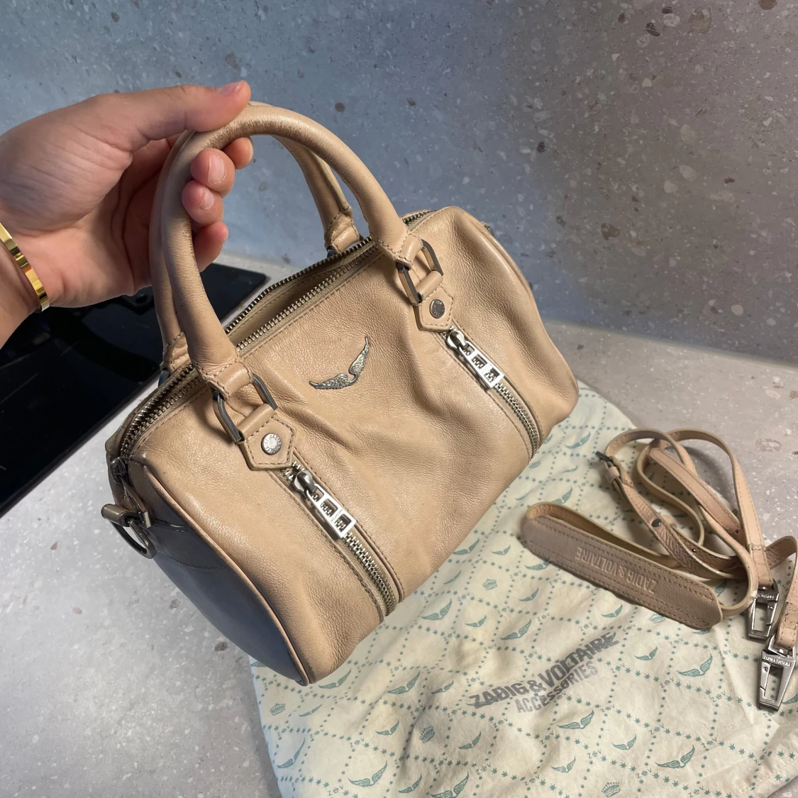 Beige handväska Zadig & Voltaire