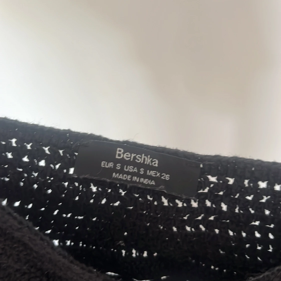 Svart virkad croppad topp Bershka - 3