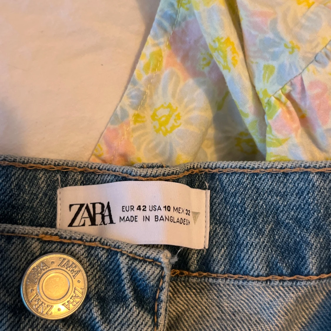 Blå jeansshorts från ZARA - 3