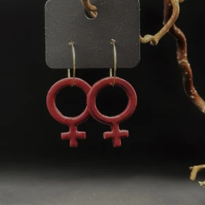 Handgjorda statement- örhängen / feminist - Unika handgjorda örhängen i form av kvinnosymboler. Allergivänliga. 🔸Design: YOU CAN NEVER HOLD BACK SPRING🔸