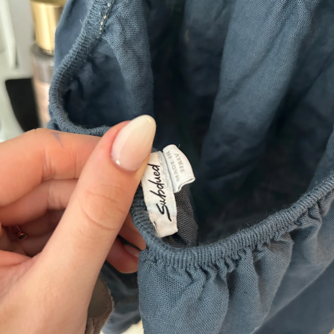 Blå stickad linnetopp från Subdued - 2