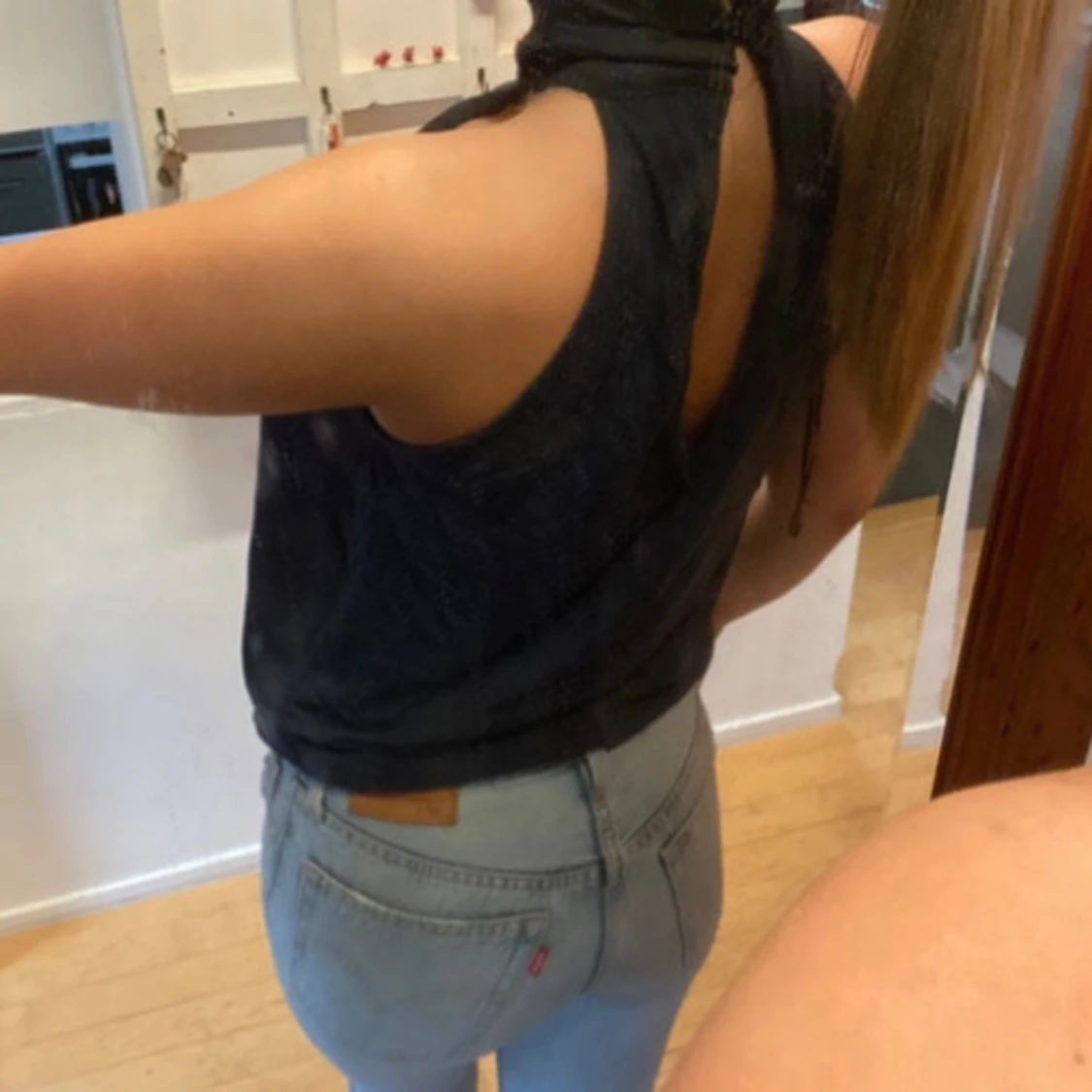 Mörkblå  halterneck-top från Zara Basic - 2