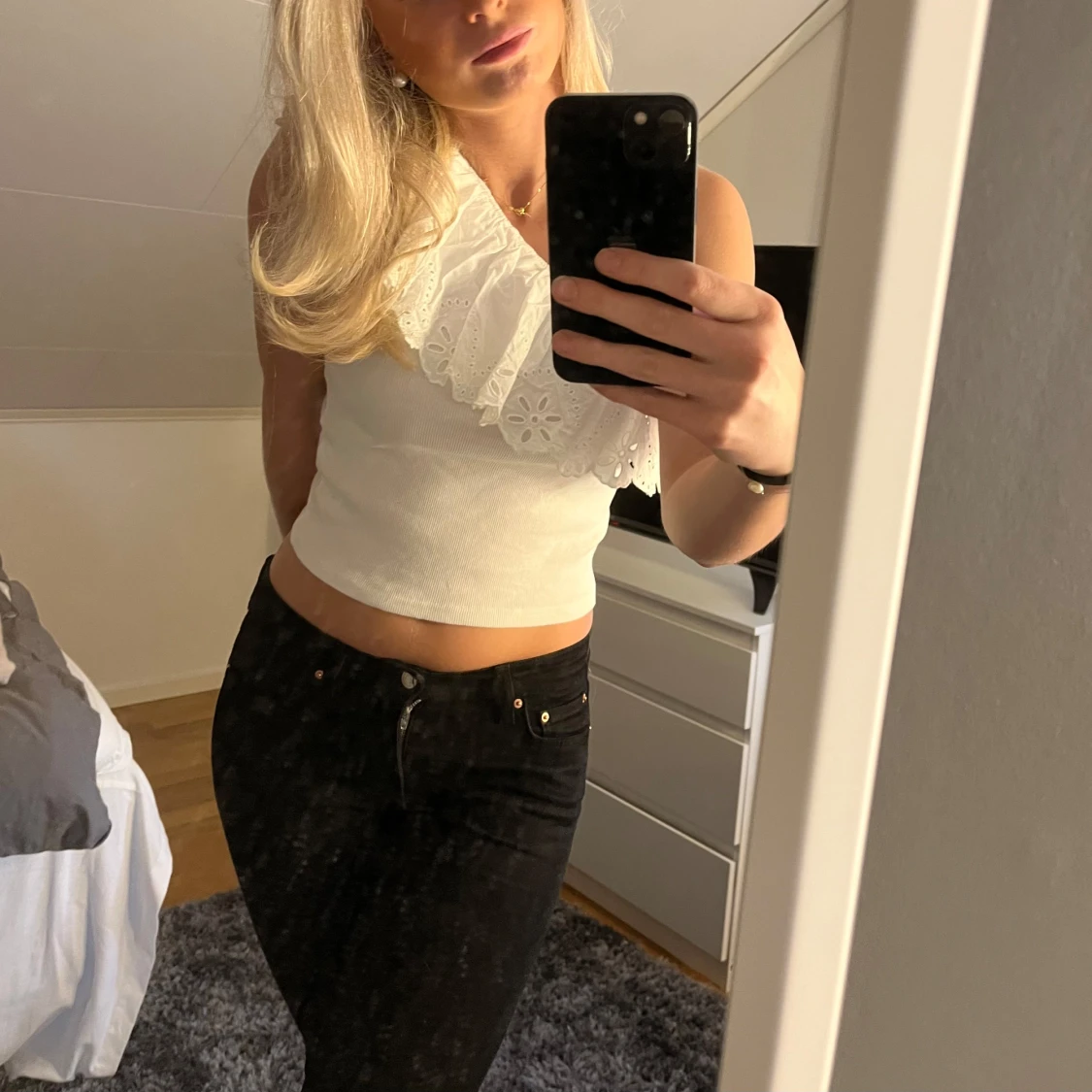 Vit sne topp från Zara