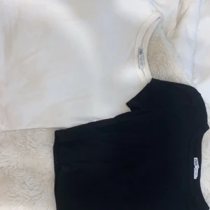 Svart och vit t-shirt från Zara - Två basic t-shirts från Zara, en i svart och en i vitt. Perfekta att matcha med jeans eller kjol. Båda kostar 100 men om man vill köpa en så kostar det 50 